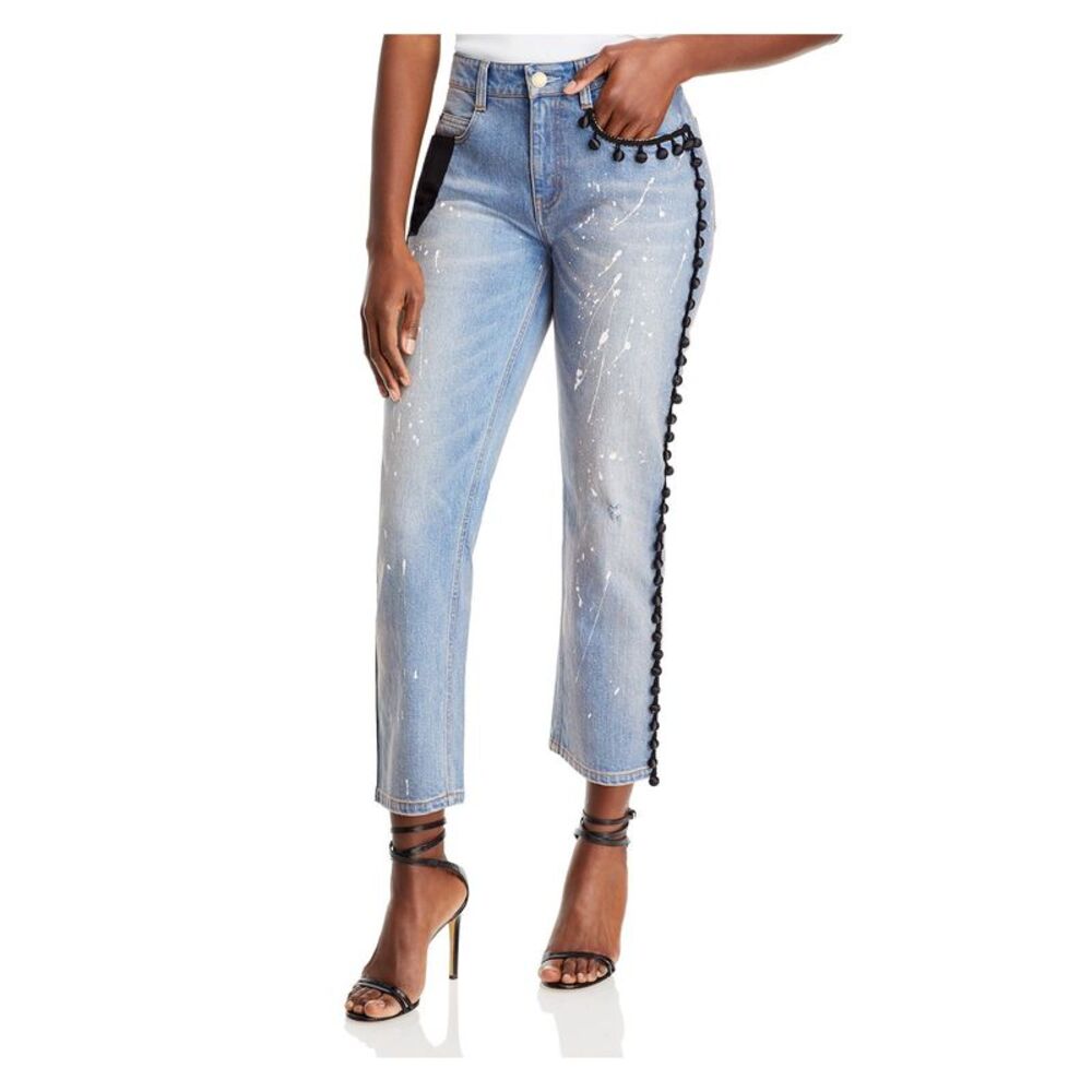 Women's Blue Straight Leg Jeans